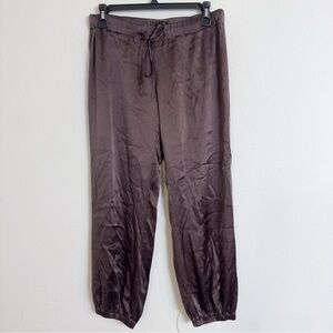 Maggie ward brown silk satin pants